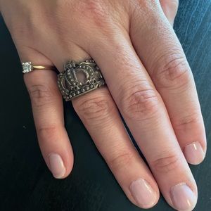 Sterling Silver Crown Ring